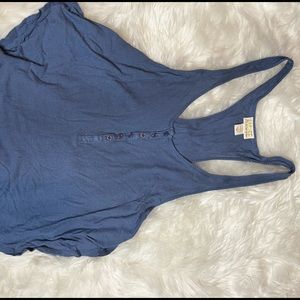 Amuse society ribbed flowy tank with side slits